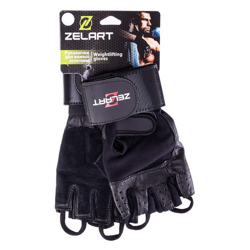 Рукавички для важкої атлетики Zelart SB-161085 S Чорний (07363041) фото №8