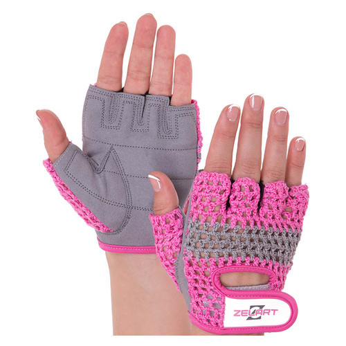 Рукавички для фітнесу жіночі Zelart SB-161954 S Рожево-сірий (07363075) фото №1