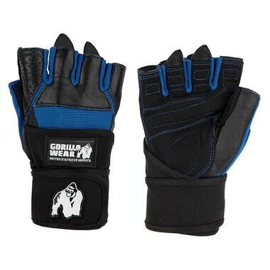 Рукавички Gorilla Wear Dallas Wrist Wrap XL Чорно-синій (07369002) фото №1