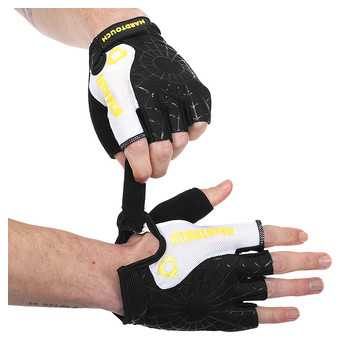 Рукавички для фітнесу Hard Touch FG-9525 L Чорно-жовтий (07452016) фото №2