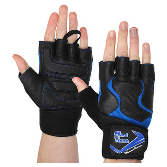 Рукавички для фітнесу Hard Touch FG-9532 M Чорно-синій (07452015) фото №1