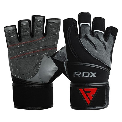Рукавички для важкої атлетики RDX Pro Lift Black р. XL (GGLB) фото №1