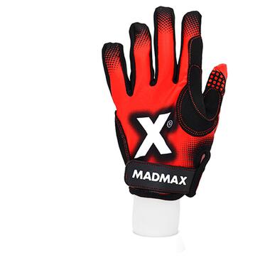 Рукавички для фітнесу MadMax MXG-101 X Gloves Black/Grey/Red M фото №2