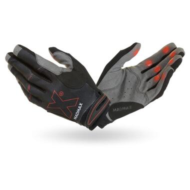Рукавички для фітнесу MadMax MXG-103 X Gloves Black/Grey XL фото №1