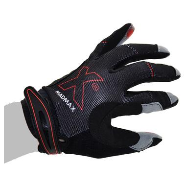 Рукавички для фітнесу MadMax MXG-103 X Gloves Black/Grey XL фото №7