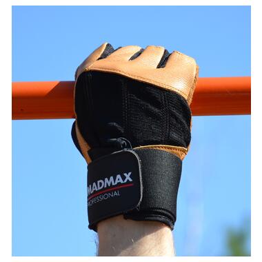 Рукавички для фітнесу MadMax MFG-269 Professional Brown L фото №9