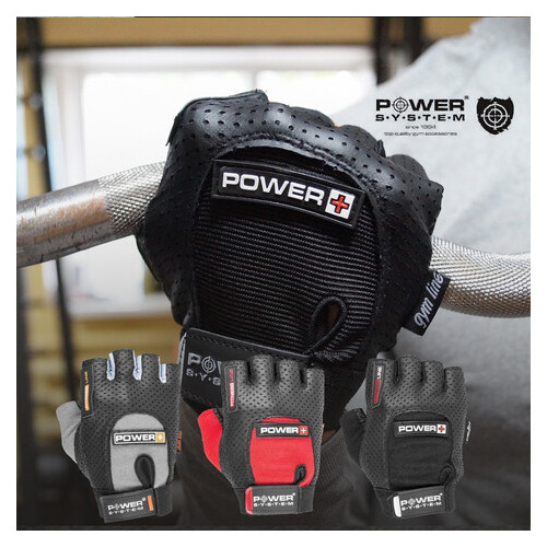 Рукавички для фітнесу та важкої атлетики Power System Power Plus PS-2500 M Black/Grey фото №2