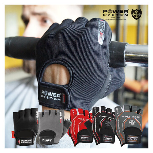 Рукавички для фітнесу та важкої атлетики Power System Pro Grip PS-2250 L Black фото №2