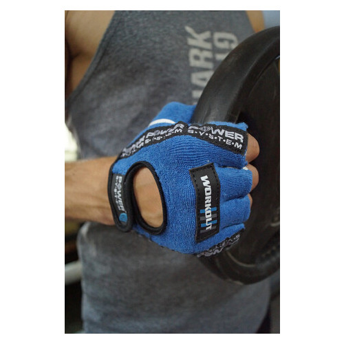 Рукавички для фітнесу та важкої атлетики Power System Workout PS-2200 L Blue фото №9