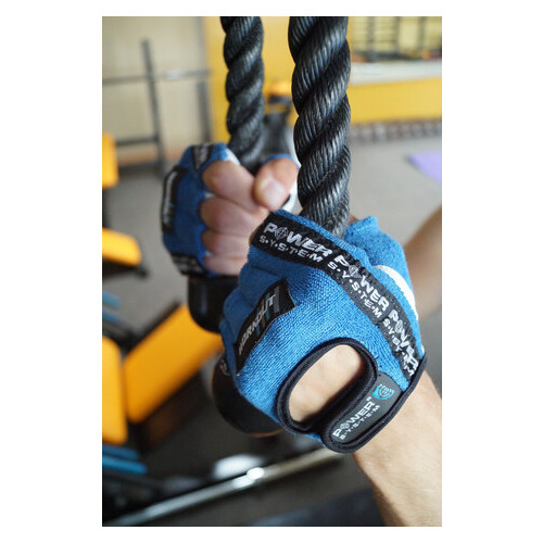 Рукавички для фітнесу та важкої атлетики Power System Workout PS-2200 L Blue фото №10