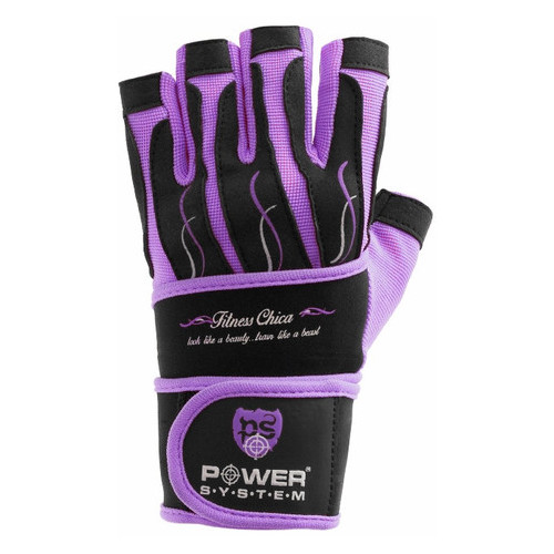 Рукавички для фітнесу та важкої атлетики Power System Fitness Chica PS-2710 L Purple фото №1