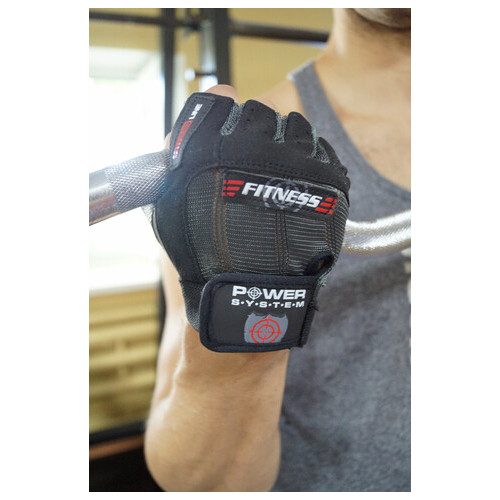 Рукавички для фітнесу та важкої атлетики Power System Fitness PS-2300 Grey/Black S фото №11