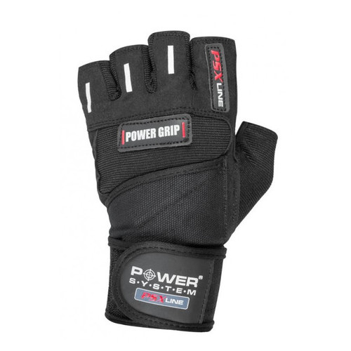 Рукавички для фітнесу та важкої атлетики Power System Power Grip PS-2800 S Black фото №1