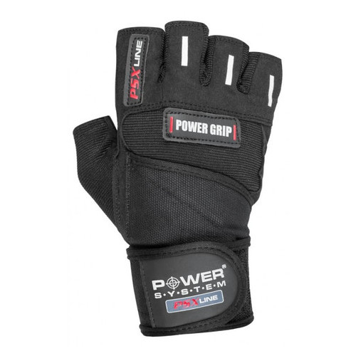 Рукавички для фітнесу та важкої атлетики Power System Power Grip PS-2800 S Black фото №3