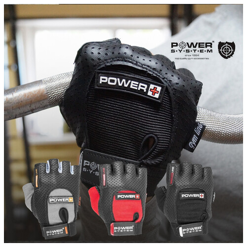 Рукавички для фітнесу та важкої атлетики Power System Power Plus PS-2500 Black/Grey S фото №9
