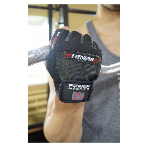 Рукавички для фітнесу та важкої атлетики Power System Fitness PS-2300 XXL Grey/Black (VZ55PS-2300_2XL_Black-grey) фото №9