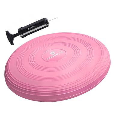 Балансувальна подушка (сенсомоторна) масажна Springos PRO Pink FA0089 фото №1