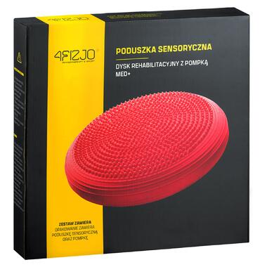 Балансувальна подушка-диск 4FIZJO MED+ 33 см (сенсомоторна) масажна Red 4FJ0052 фото №5