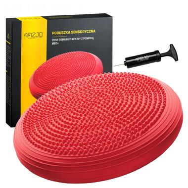 Балансувальна подушка-диск 4FIZJO MED+ 33 см (сенсомоторна) масажна Red 4FJ0052 фото №4