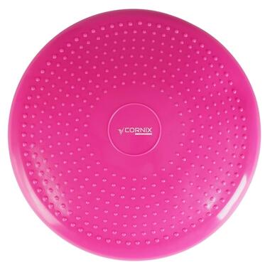 Балансувальна подушка-диск Cornix 33 см (сенсомоторна) масажна XR-0055 Pink фото №3
