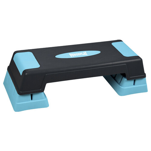 Степ-платформа PowerPlay 4329 (3 рівні 12-17-22 см) Чорно-блакитна фото №1