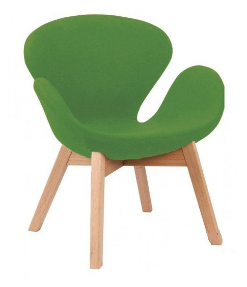 Кресло SDM Сван Вуд Армз ножки бук ткань Зеленый фото №2