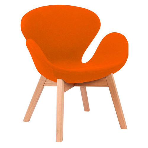 Кресло SDM Сван Вуд Армз ножки бук ткань Оранжевый фото №1