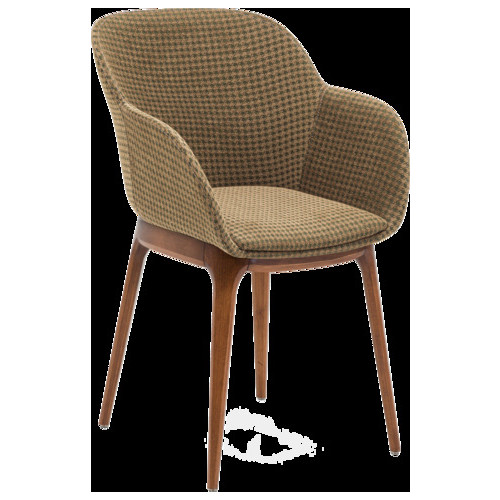 Крісло Tilia Shell-W Pad ніжки букові, сидіння з тканиною PIED DE POULE 03 фото №1