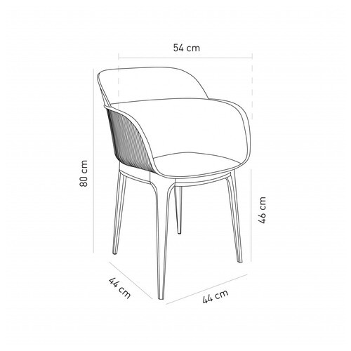 Крісло Tilia Shell-W Pad ніжки букові, сидіння з тканиною PIED DE POULE 03 фото №3