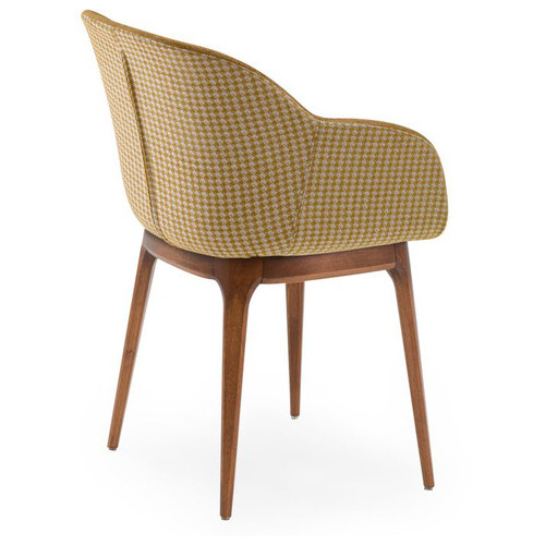 Крісло Tilia Shell-W Pad ніжки букові, сидіння з тканиною PIED DE POULE 04 фото №2