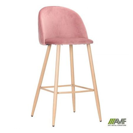 Барний стілець Bellini бук/pink velvet (545884) фото №1