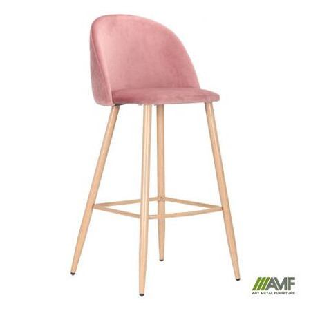 Барний стілець Bellini бук/pink velvet (545884) фото №2
