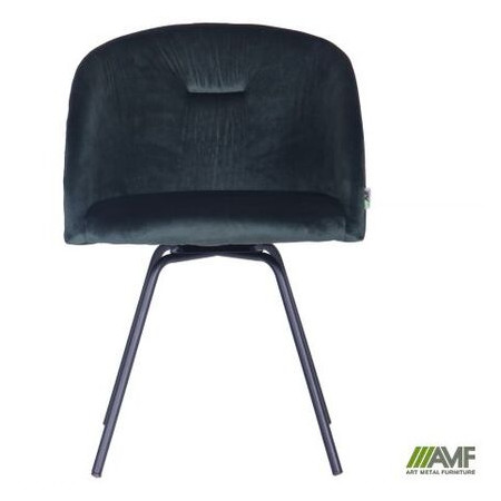 Крісло поворотне Sacramento чорний/велюр темно-зелений (546796) фото №3