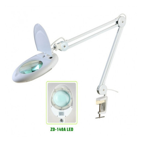 Лампа-лупа Zhongdi ZD-140A LED 5D на затискачах фото №1