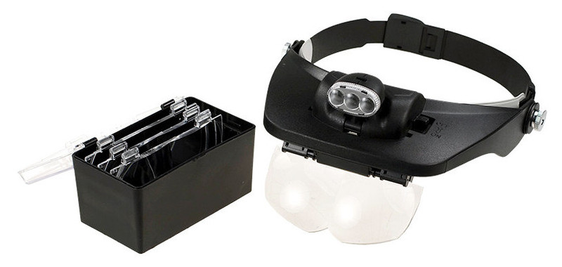 Бінокулярна лупа Magnifier 81001-E LED 1.2x-6x фото №1