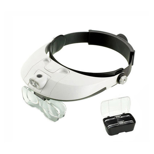 Бінокулярна лупа Magnifier 81001-G LED 1x - 6x фото №1
