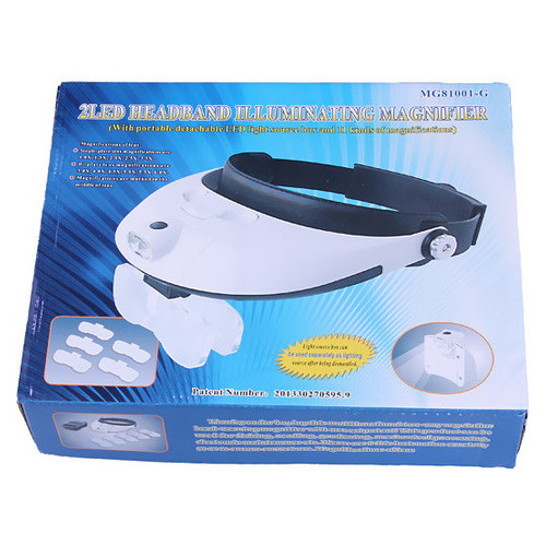 Бінокулярна лупа Magnifier 81001-G LED 1x - 6x фото №7