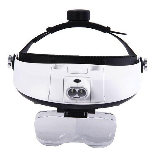 Бінокулярна лупа Magnifier 81001-H LED 1x-6x фото №4