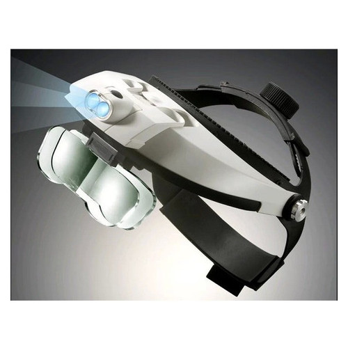 Бінокулярна лупа Magnifier 81001-H LED 1x-6x фото №1