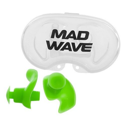Беруші для плавання Mad Wave ERGO M071201 у футлярі Зелений (60444076) фото №1