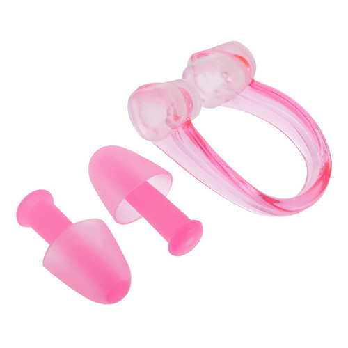Беруші для плавання та затискач для носа FDSO HN-1081 Рожевий (60508312) фото №1