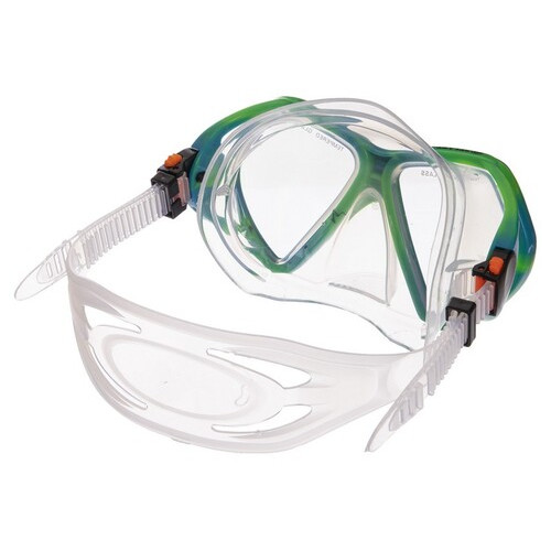 Набір для плавання маска з трубкою та ластами Zelart M243S-SN120S-F06 M Синьо-зелений (60363166) фото №5