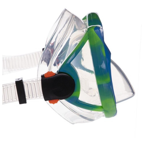 Набір для плавання маска з трубкою та ластами Zelart M243S-SN120S-F06 M Синьо-зелений (60363166) фото №6