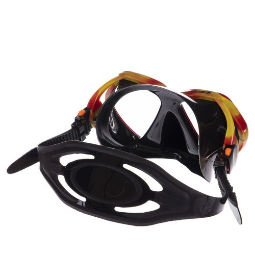 Набір для плавання маска з трубкою та ластами Zelart M243S-SN120S-F06 S Жовто-червоний (60363166) фото №4