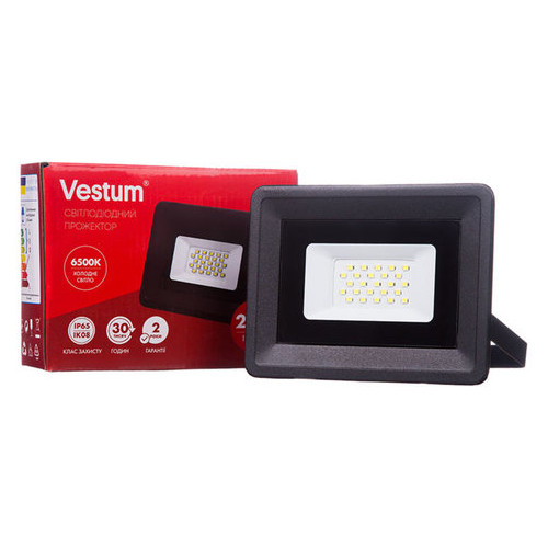 Світлодіодний прожектор Vestum 20W 1800Лм 6500K 185-265V IP65 (1-VS-3002) фото №3