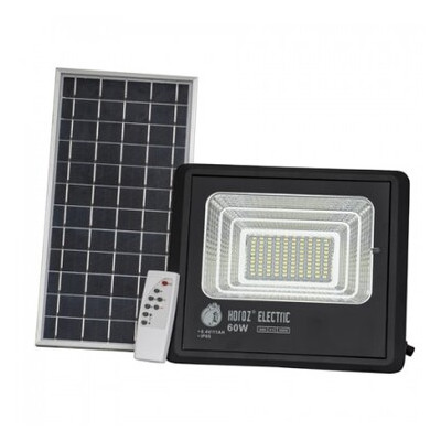 Прожектор світлодіодний на сонячній батареї TIGER-60 60W 6400K Horoz Electric (068-012-0060-010) фото №1