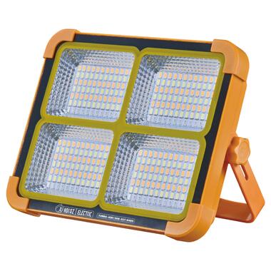 Прожектор світлодіодний на сонячній батареї HOROZ ELECTRIC TURBO-400 400W 3000K-4200K-6400K, корпус оранжевий фото №1