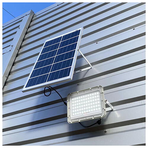 Прожектор світлодіодний на сонячній батареї 150W акумуляторний (LiFePO4, 30000mAh) 6V, 30W PROTESTER SLFL1501 фото №2