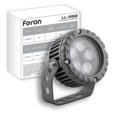 Прожектор світлодіодний архітектурний Feron LL-882 5W колір металік фото №1