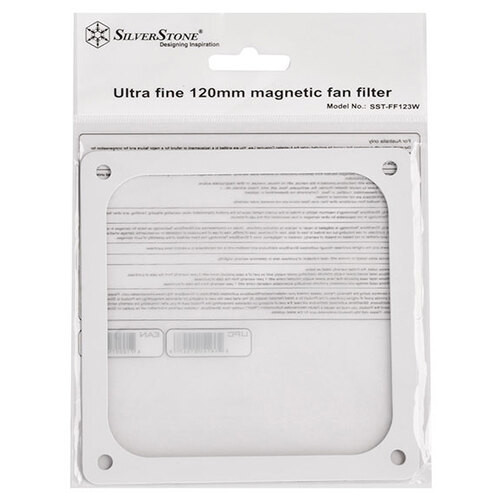 Пиловий магнітний фільтр для вентилятора SilverStone FF123W 1 шт 120x120x1.5мм білий (SST-FF123W) фото №3